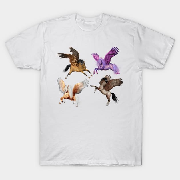 Unicorns in motion T-Shirt by Well well well